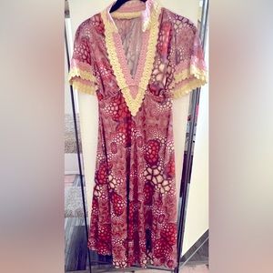 Vintage 60s-1970s Kaleidoscope Dress/s-xs